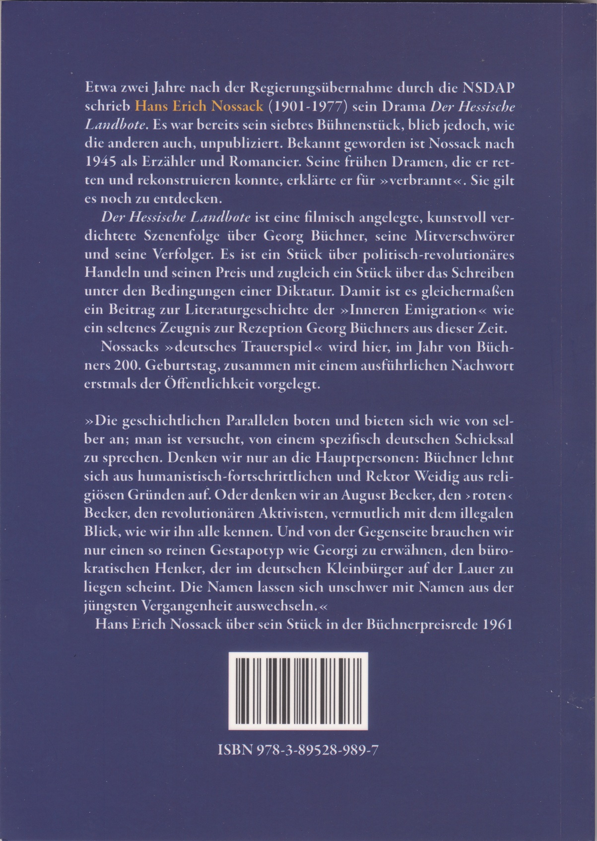 Backcover: Landbote