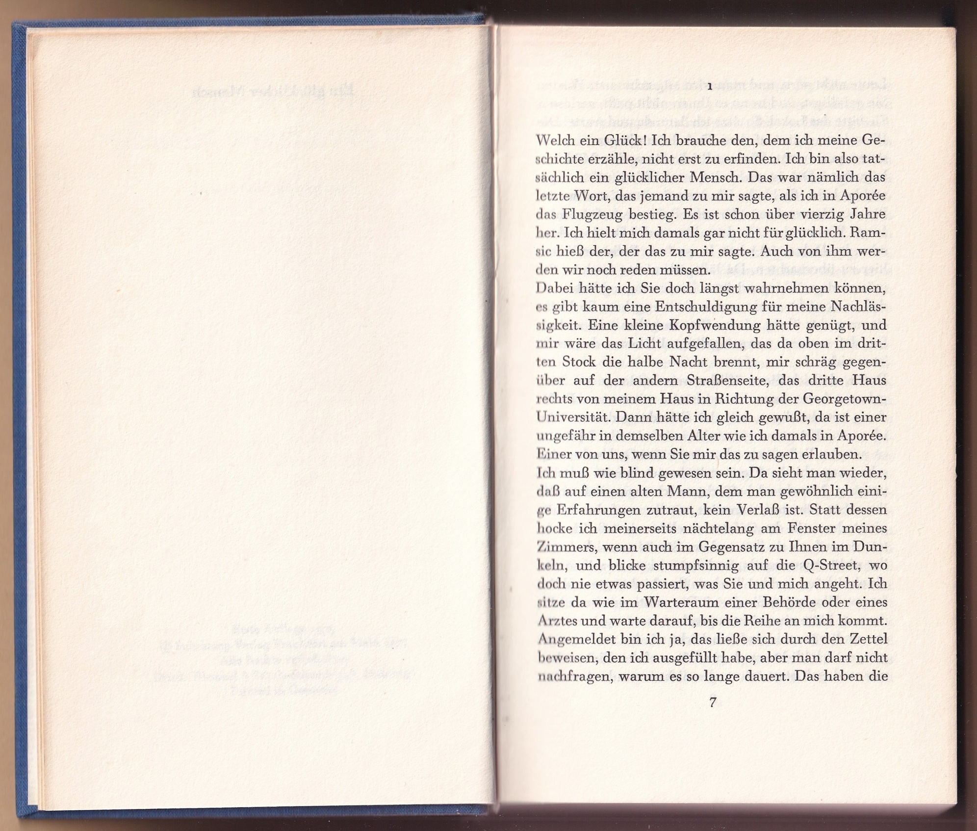 Textanfang: Ein glücklicher Mensch