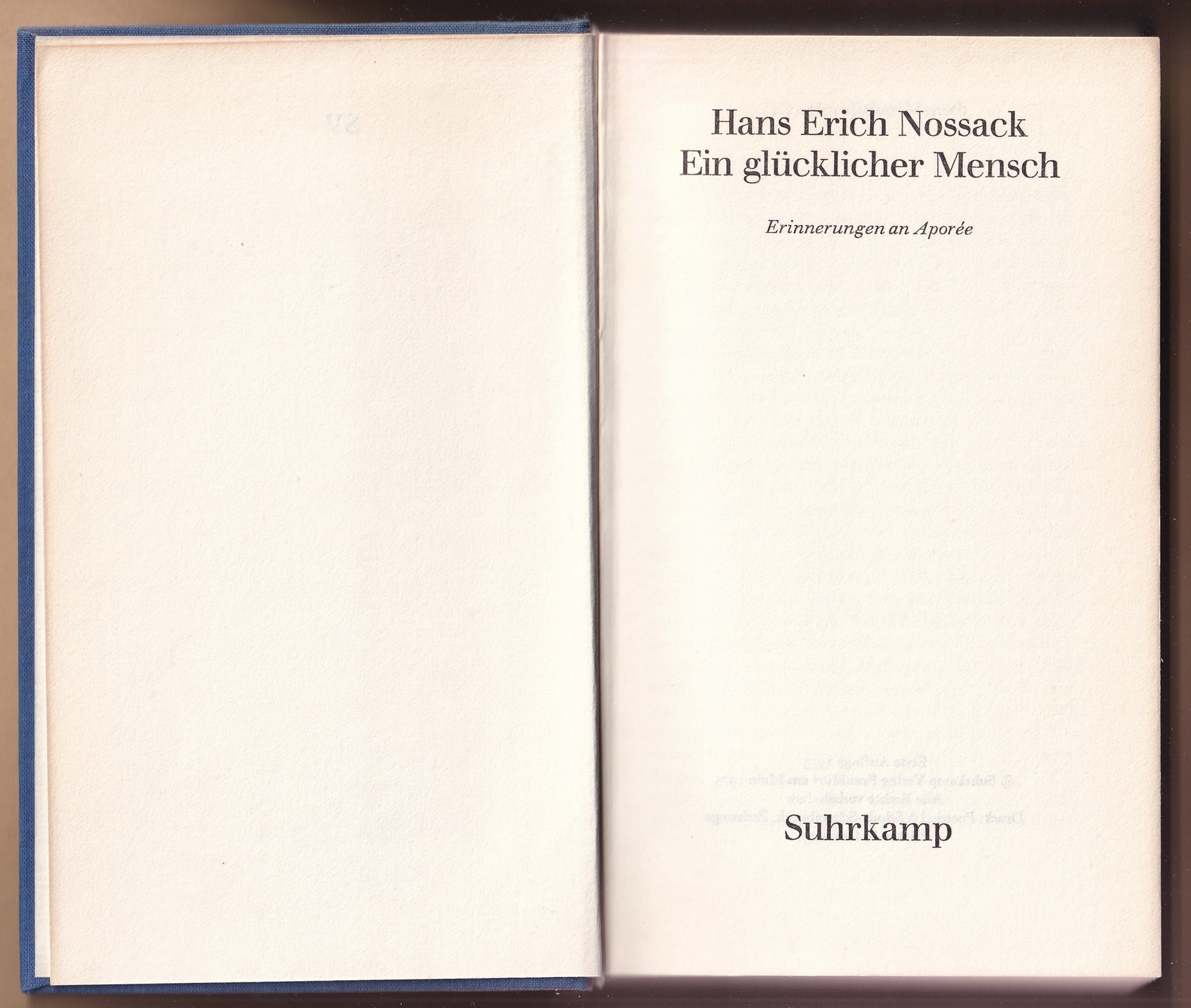 Titelblatt: Ein glücklicher Mensch