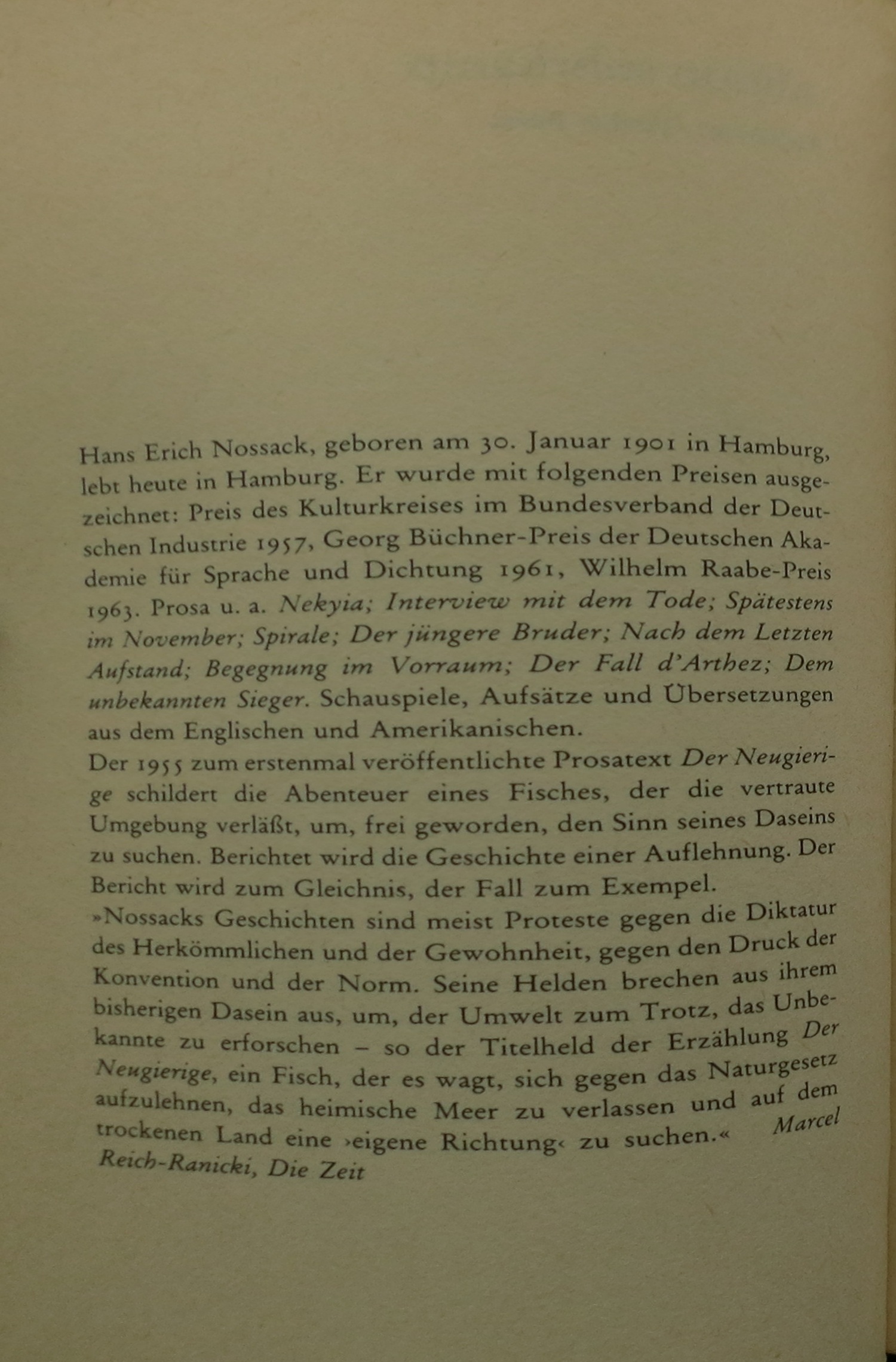 Klappentext: Der Neugierige