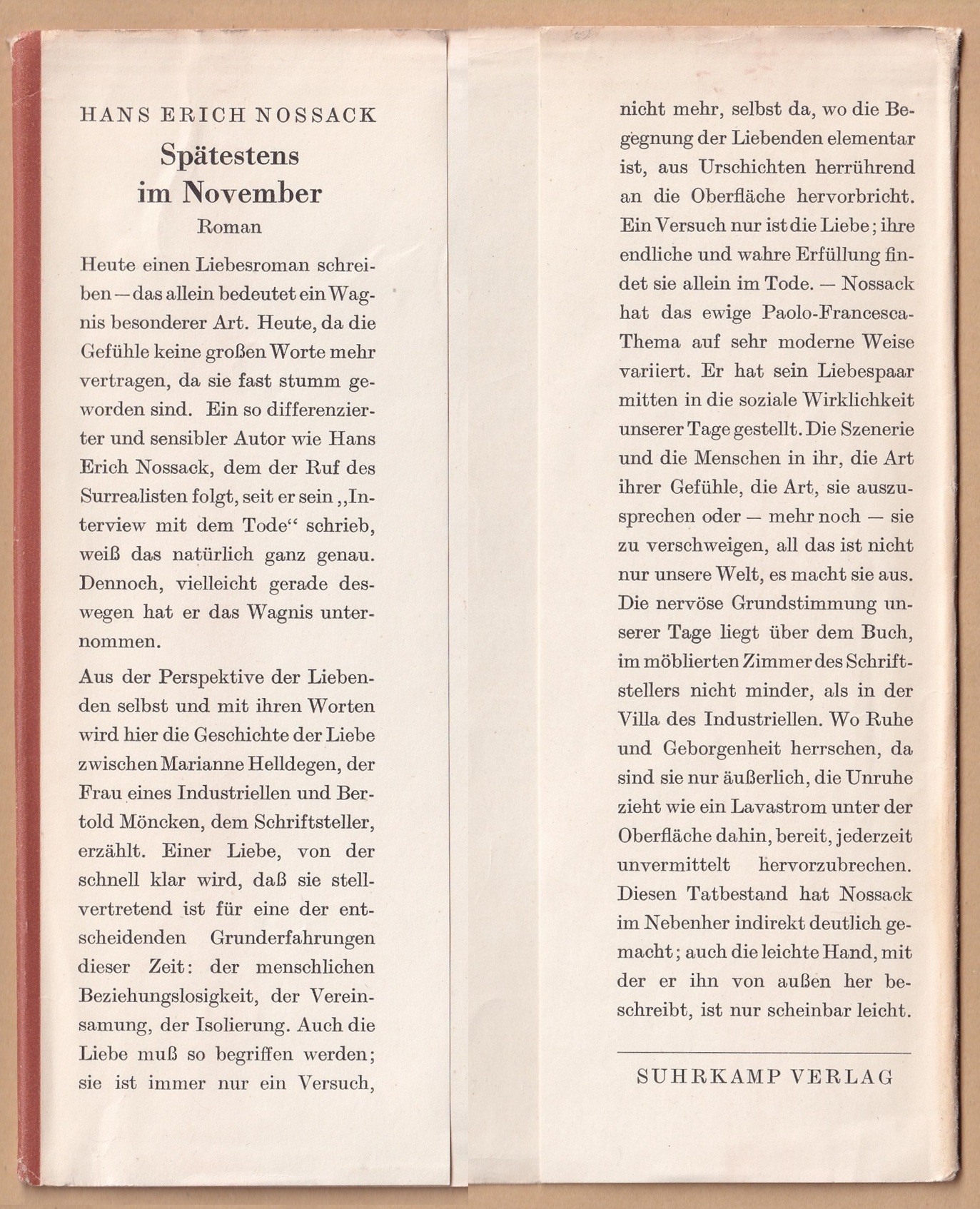 Klappentext: Spätestens im November