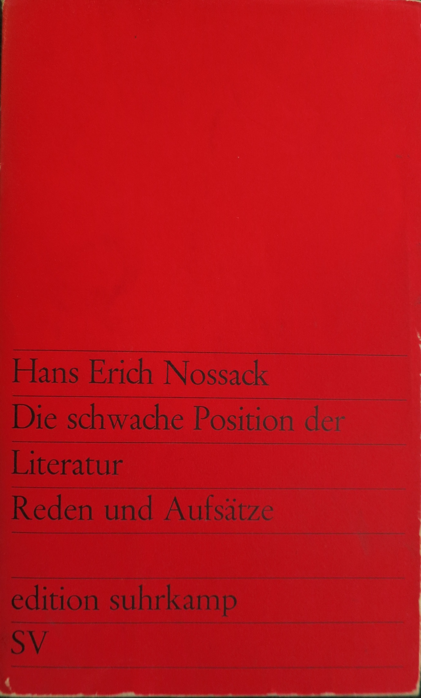Cover: Die schwache Position der Literatur
