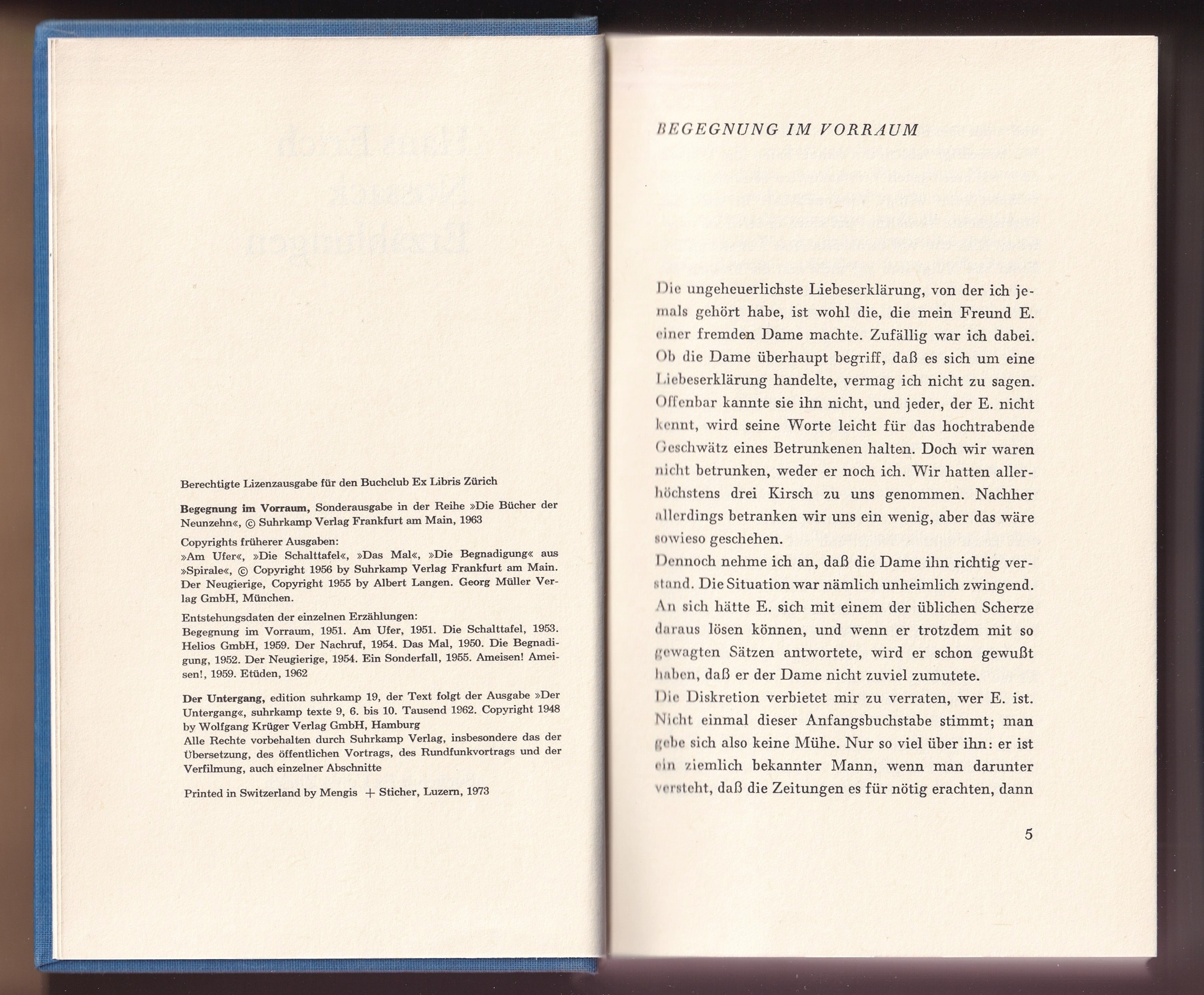 Anfang Begegnung im Vorraum