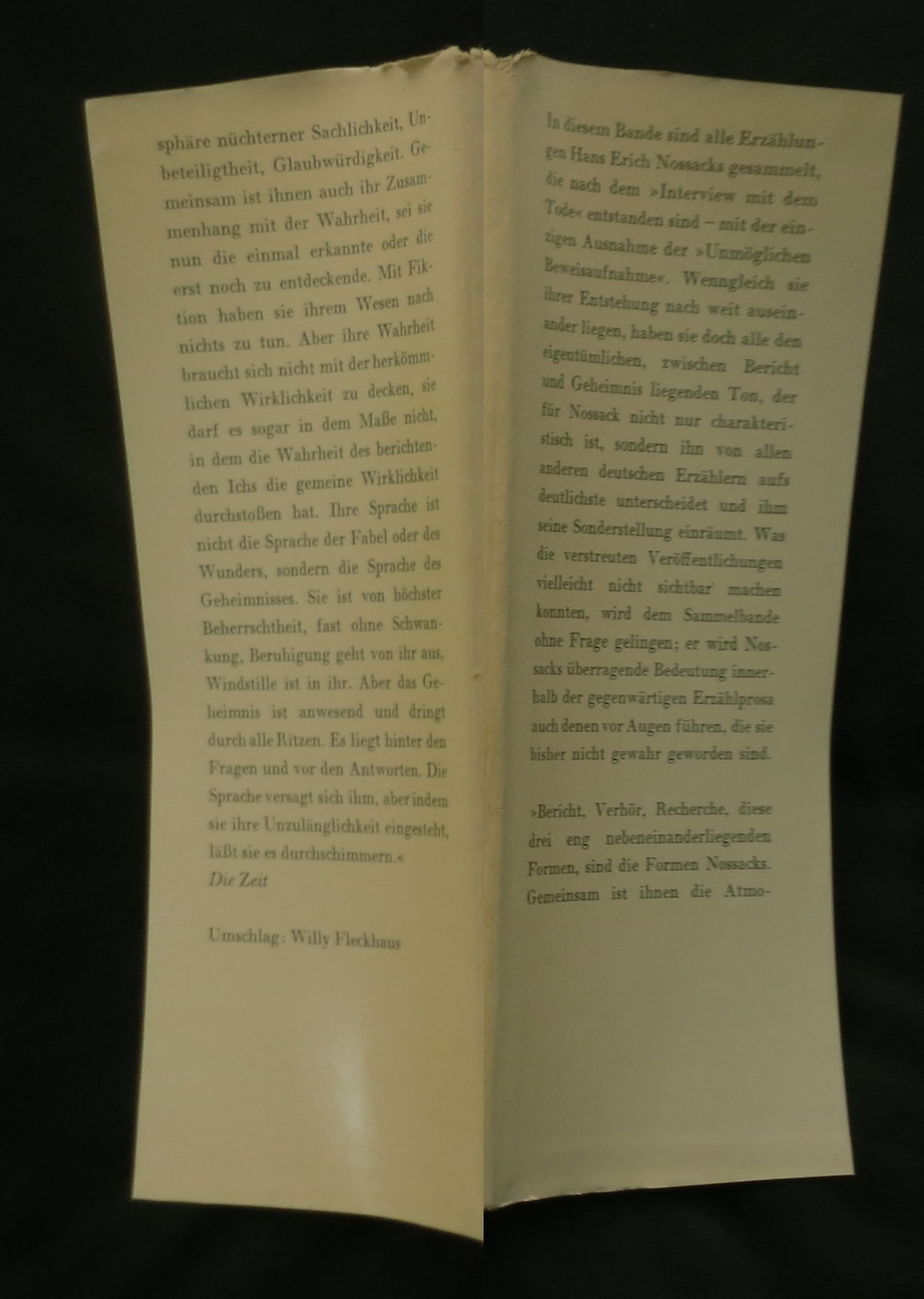 Klappentext Begegnung im Vorraum