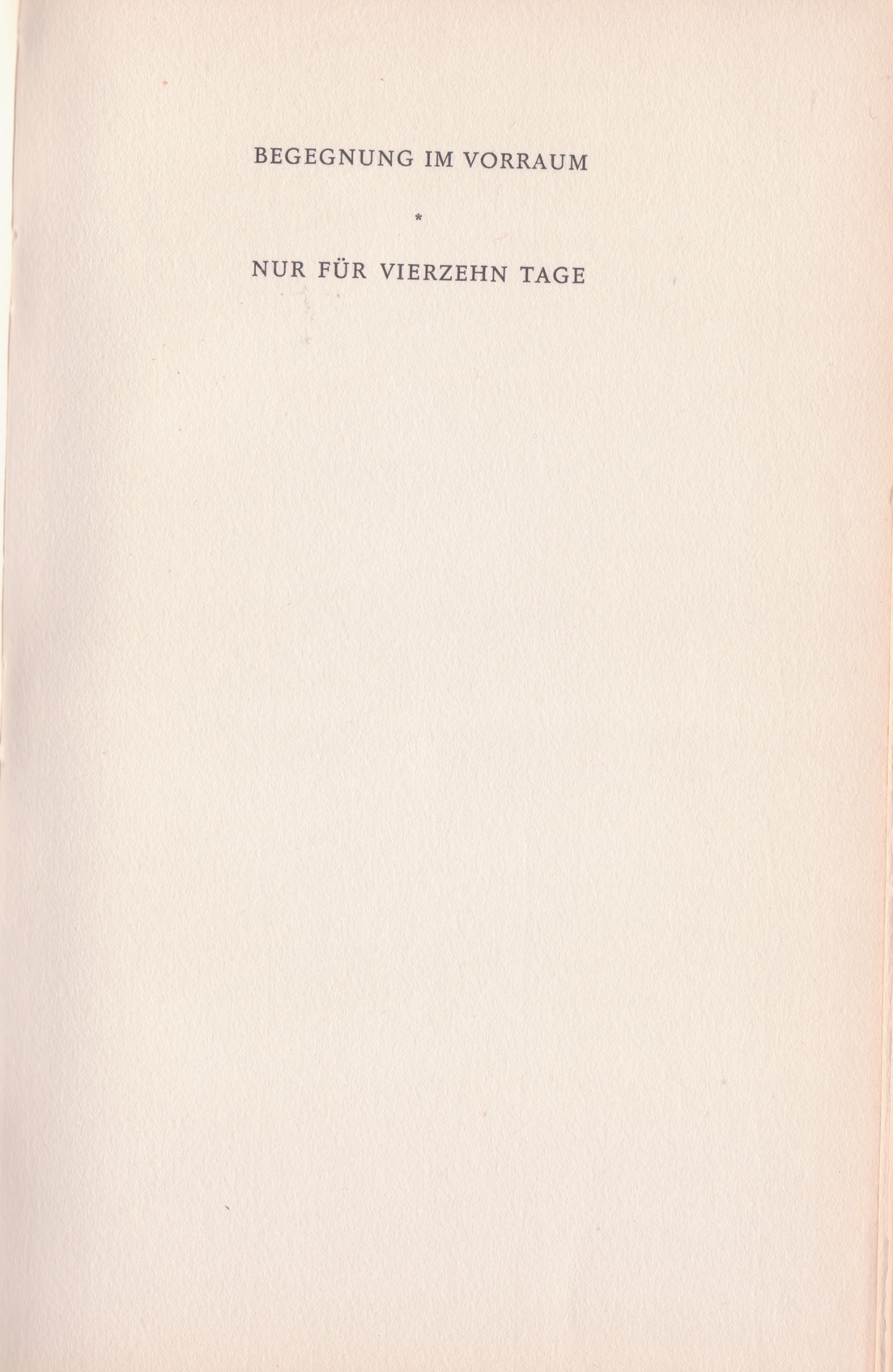 Inhalt Begegnung im Vorraum