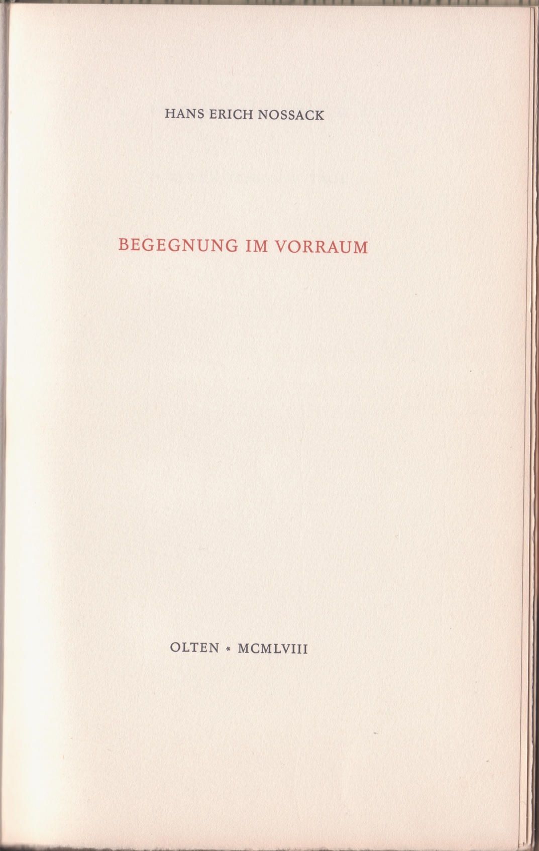Titel Begegnung im Vorraum